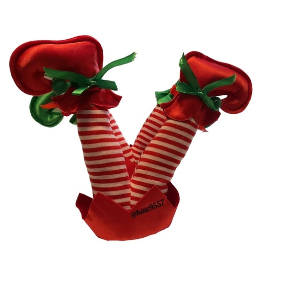 2-Elf Legs Christmas Tree Ornaments - Picture 5 of 5